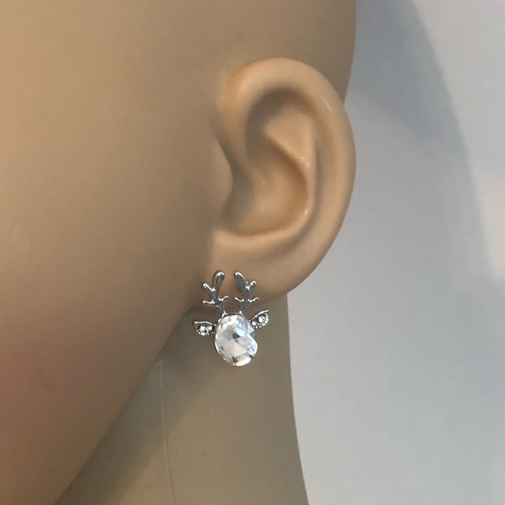 Crystal Reindeer earrings - Picture 3 of 4
